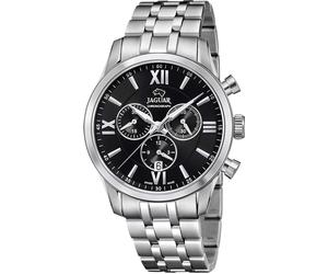 Chronograph JAGUAR "Acamar", silber (silberfarben, schwarz), Armbanduhren, Damen, Chronograph, Armbanduhr, Quarzuhr, Herrenuhr, Damenuhr, Saphirglas, Swiss Made (12410663-0)