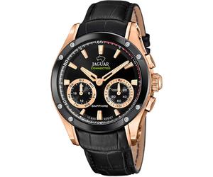 Chronograph JAGUAR "Connected Special Edition", schwarz (schwarz, roségoldfarben), Armbanduhren, Herren, Chronograph, Armbanduhr, Quarzuhr, Herrenuhr, Saphirglas, Stoppfunktion (65167223-0) schwarz, r