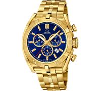 Chronograph JAGUAR "Executive", gold (goldfarben, dunkelblau), Armbanduhren, Herren, Chronograph, Armbanduhr, Quarzuhr, Herrenuhr, Saphirglas, Stoppfunktion, Swiss Made (81996400-0)