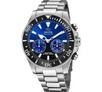 Chronograph JAGUAR "Jaguar Connected", silber (silberfarben, blau, schwarz), Armbanduhren, Herren, Chronograph, Armbanduhr, Quarzuhr, Herrenuhr, Saphirglas, Stoppfunktion, Swiss Made (41434216-0)