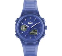 Chronograph LACOSTE "LC33", blau (transparent), Armbanduhren, Herren, Chronograph, Armbanduhr, Quarzuhr, Herren, analog, digital, Stoppfunktion (89654641-0)