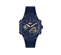 Chronograph LACOSTE "LC33", dunkelblau, Armbanduhren, Kinder, Chronograph, Quarzuhr, Armbanduhr, Herrenuhr, Silikonarmband, analog, digital, Tag (18130435-0) dunkelblau
