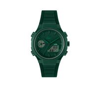 Chronograph LACOSTE "LC33", dunkelgrün, Armbanduhren, Kinder, Chronograph, Quarzuhr, Armbanduhr, Herrenuhr, Silikonarmband, analog, digital, Tag (53627967-0) dunkelgrün