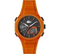 Chronograph LACOSTE "LC33", orange, Armbanduhren, Herren, Chronograph, Armbanduhr, Herrenuhr, Silikonarmband, analog, digital (19786548-0)