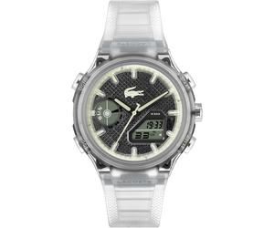 Chronograph LACOSTE "LC33", transparent, Armbanduhren, Herren, Chronograph, Armbanduhr, Quarzuhr, Herren, analog, digital, Stoppfunktion (91983455-0)