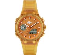 Chronograph LACOSTE "LC33", transparent (orange (transparent)), Armbanduhren, Herren, Chronograph, Armbanduhr, Quarzuhr, Herren, analog, digital, Stoppfunktion (10722467-0)
