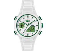 Lacoste Analoge-Digitale Multifunktions-Quarzuhr für Herren Kollektion LC33 mit Weisses Silikonarmband - 2011364