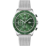 Chronograph LACOSTE "NEO HERITAGE, 2011255" Armbanduhren grün (silberfarben) Herren Hochzeitsmode Quarzuhr, Armbanduhr, Herrenuhr, Stoppfunktion (63790234-0)