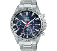 Chronograph LORUS, silber (silberfarben, blau), Armbanduhren, Herren, Chronograph, Armbanduhr, Herrenuhr, Solar, Datum, Edelstahlarmband (71705105-0)