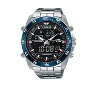 Chronograph LORUS, silber (silberfarben, schwarz), Armbanduhren, Herren, Chronograph, Armbanduhr, Quarzuhr, Herrenuhr, Stoppfunktion, Digitalanzeige, Datum (543327-0) silberfarben, schwarz