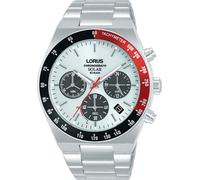 Chronograph LORUS, silber (silberfarben, weiß), Armbanduhren, Damen, Chronograph, Armbanduhr, Solar, Herrenuhr, Edelstahlarmband, Datum, Stoppfunktion (89042217-0) silberfarben, weiß