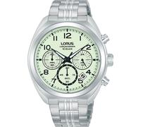 Chronograph LORUS, silberfarben, hellgrün, Armbanduhren, Herren, Chronograph, Quarzuhr, Armbanduhr, Herrenuhr, Edelstahlarmband, analog, Tag (36424318-0) silberfarben, hellgrün