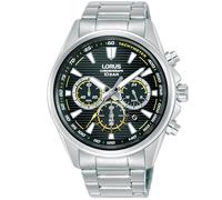 Chronograph LORUS "Sports Chronograph", silber (silberfarben, schwarz), Armbanduhren, Herren, Chronograph, Quarzuhr, Armbanduhr, Herrenuhr, Edelstahlarmband, analog, Tag (90889023-0) silberfarben, sch