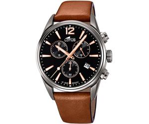 Chronograph LOTUS, braun (braun, schwarz), Armbanduhren, Herren, Chronograph, Armbanduhr, Quarzuhr, Herrenuhr, Stoppfunktion, Festina Group (54915450-0)