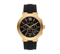 Chronograph MICHAEL KORS "BILLIE", schwarz, goldfarben, Armbanduhren, Herren, Chronograph, Quarzuhr, Armbanduhr, Herrenuhr, Silikonarmband, analog, Tag (52546621-0) schwarz, goldfarben