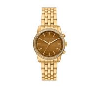 Chronograph MICHAEL KORS "BRYANT", gelbgoldfarben, braun, Armbanduhren, Damen, Chronograph, Quarzuhr, Armbanduhr, Damenuhr, Edelstahlarmband, analog, Tag (40077169-0) gelbgoldfarben, braun