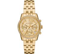 Chronograph MICHAEL KORS "BRYANT", gold (gelbgoldfarben), Armbanduhren, Damen, Chronograph, Quarzuhr, Armbanduhr, Damenuhr, Edelstahlarmband, analog, Tag (16643039-0) gelbgoldfarben