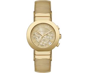 Chronograph MICHAEL KORS "GRAMERCY", gold (gelbgoldfarben), Armbanduhren, Damen, Chronograph, Quarzuhr, Armbanduhr, Damenuhr, Edelstahlarmband, analog, Tag (82209407-0) gelbgoldfarben
