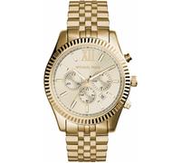 Chronograph MICHAEL KORS "LEXINGTON", gold (goldfarben, champagnerfarben), Armbanduhren, Herren, Chronograph, Quarzuhr, Armbanduhr, Herrenuhr, Stoppfunktion, Edelstahlarmband (98362263-0) goldfarben, 