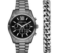 Chronograph MICHAEL KORS "LEXINGTON", grau (anthrazit), Armbanduhren, Herren, Chronograph, Quarzuhr, Armbanduhr, Herrenuhr, Edelstahlarmband, analog, Tag (16783026-0) anthrazit