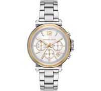 Chronograph MICHAEL KORS "MAREN", silber (silberfarben, weiß), Armbanduhren, Damen, Chronograph, Quarzuhr, Armbanduhr, Damenuhr, Edelstahlarmband, analog (13984040-0) silberfarben, weiß