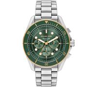 Chronograph MICHAEL KORS "MARITIME", grün (edelstahlfarben), Armbanduhren, Herren, Chronograph, Quarzuhr, Armbanduhr, Herrenuhr, Edelstahlarmband, analog, Tag (68143053-0) edelstahlfarben