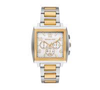 Chronograph MICHAEL KORS "RHYS", edelstahlfarben, gelbgoldfarben, Armbanduhren, Herren, Chronograph, Quarzuhr, Armbanduhr, Herrenuhr, Edelstahlarmband, analog, Tag (85597336-0) edelstahlfarben, gelbgo