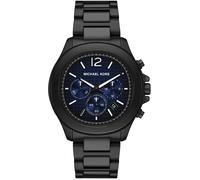 Chronograph MICHAEL KORS "SAGE", schwarz, Armbanduhren, Herren, Chronograph, Armbanduhr, Herrenuhr, Edelstahlarmband, analog, Tag, Stoppfunktion (32371028-0) schwarz