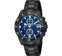 Chronograph ROBERTO CAVALLI "Uomo Sport III", schwarz (schwarz, dunkelblau), Armbanduhren, Damen, Chronograph, Quarzuhr, Armbanduhr, Herrenuhr, Edelstahlarmband, analog, Tag (43301322-0) schwarz, dunk