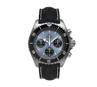 Chronograph RUHLA "Glasbach Cup", blau (dunkelblau), Armbanduhren, Herren, Chronograph, Quarzuhr, Herrenuhr, Datum, Stoppfunktion, Saphirglas, Made in Germany (34889332-0)