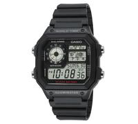 Chronograph, schwarz, CASIO TIMELESS COLLECTION, Armbanduhren, Herren, Chronograph, Quarzuhr, Armbanduhr, Herrenuhr, Digitaluhr, bis 10 bar wasserdicht (221904-0) schwarz