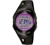 Chronograph, schwarz (schwarz, grau, lila), CASIO TIMELESS COLLECTION, Armbanduhren, Damen, Chronograph, Quarzuhr, Armbanduhr, Damenuhr, Jugendliche, Digitaluhr (13539955-0) schwarz, grau, lila