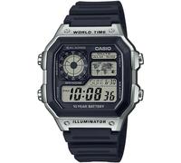 Chronograph, schwarz (schwarz, silberfarben), CASIO TIMELESS COLLECTION, Armbanduhren, Herren, Chronograph, Quarzuhr, Armbanduhr, Herrenuhr, Digitaluhr, bis 10 bar wasserdicht (70832424-0) schwarz, si