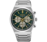 Chronograph SEIKO, silber (silberfarben, grün), Armbanduhren, Herren, Chronograph, Quarzuhr, Armbanduhr, Herrenuhr, Edelstahlarmband, analog, Tag (31783730-0)