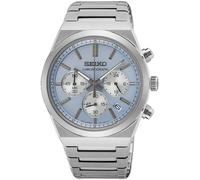 Chronograph SEIKO, silber (silberfarben, hellblau), Armbanduhren, Herren, Chronograph, Quarzuhr, Armbanduhr, Herrenuhr, Edelstahlarmband, analog, Tag (53976068-0)