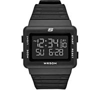 Chronograph SKECHERS "LARSON", schwarz, Armbanduhren, Herren, Chronograph, Quarzuhr, Armbanduhr, Herrenuhr, Silikonarmband, digital, Wochentag (13429444-0) schwarz