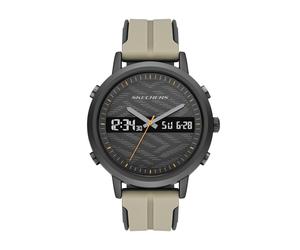 Chronograph SKECHERS "LAWNDALE", grau, anthrazit, Armbanduhren, Herren, Chronograph, Quarzuhr, Armbanduhr, Herrenuhr, Silikonarmband, digital, analog, Tag (25958052-0) grau, anthrazit
