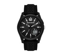 Chronograph SKECHERS "SELLAS", schwarz, Armbanduhren, Herren, Chronograph, Quarzuhr, Armbanduhr, Herrenuhr, Silikonarmband, digital, analog, Tag (58625904-0) schwarz