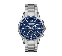 Chronograph SKECHERS "Stanwood", edelstahlfarben, blau, Armbanduhren, Herren, Chronograph, Quarzuhr, Armbanduhr, Herrenuhr, Edelstahlarmband, analog, Tag (66301034-0) edelstahlfarben, blau