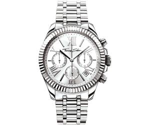 Chronograph THOMAS SABO "DIVINE CHRONO", silber (silberfarben, silberfarben), Armbanduhren, Damen, Chronograph, Quarzuhr, Armbanduhr, Damen, Datum, Stoppfunktion, 12/24-Std.-Anzeige (77002933-0) silbe