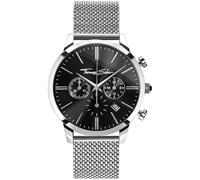 Chronograph THOMAS SABO "REBEL SPIRIT CHRONO", silber (silberfarben), Armbanduhren, Herren, Chronograph, Quarzuhr, Armbanduhr, Herrenuhr, Datum, Stoppfunktion, Onyx (72648931-0)