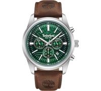 Timberland TDWGF0041206 Northbridge Herren Armbanduhr Grün, Chronograph mit Datumsanzeige, Lederarmband, 45mm