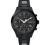 Chronograph TIMEX "DRESS CHRONO", schwarz, Armbanduhren, Herren, Chronograph, Quarzuhr, Armbanduhr, Herrenuhr,Edelstahlarmband,Stoppfunktion,Tag (39138311-0) schwarz