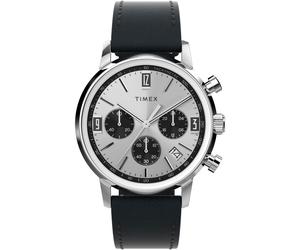 Chronograph TIMEX "MARLIN", schwarz, Armbanduhren, Herren, Chronograph, Quarzuhr, Armbanduhr, Herren, Datum, Stoppfunktion, 12/24-Std.-Anzeige (28847223-0) schwarz
