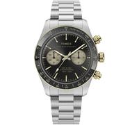 Chronograph TIMEX "WATERBURY HERITAGE", silber (silberfarben, schwarz), Armbanduhren, Herren, Chronograph, Quarzuhr, Armbanduhr, Herrenuhr,Edelstahlarmband,Stoppfunktion (64493414-0) silberfarben, sch