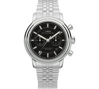 Chronograph TIMEX "WATERBURY METROPOLITAN CHRONO", silber (silberfarben, schwarz), Armbanduhren, Herren, Chronograph, Quarzuhr, Armbanduhr, Herrenuhr,Edelstahlarmband,Stoppfunktion,Tag (73340447-0) si
