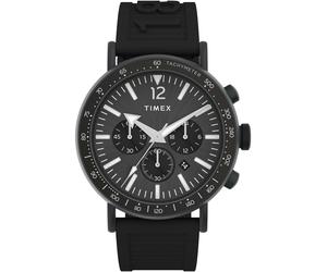 Chronograph TIMEX "WATERBURY STANDARD", schwarz, Armbanduhren, Herren, Chronograph, Quarzuhr, Armbanduhr, Herrenuhr, Datum, Leuchtzeiger, Stoppfunktion (81843749-0) schwarz