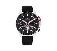 Tommy Hilfiger Chronograph Quarz Uhr Schwarzes mit Schwarzes Lederarmband - 1792258