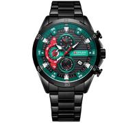 Chronograph-Uhren für Herren, Militär, multifunktional, wasserdicht, Quarzuhr, Edelstahl, Chronograph