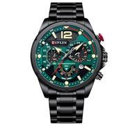 Chronograph-Uhren für Herren, Militär, multifunktional, wasserdicht, Quarzuhr, Edelstahl, Lässige Armbanduhr